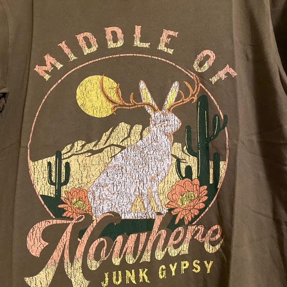 Sale !New Midnight Rider X Junk Gypsy middle of nowhere shirt sz XS,small - Picture 2 of 4